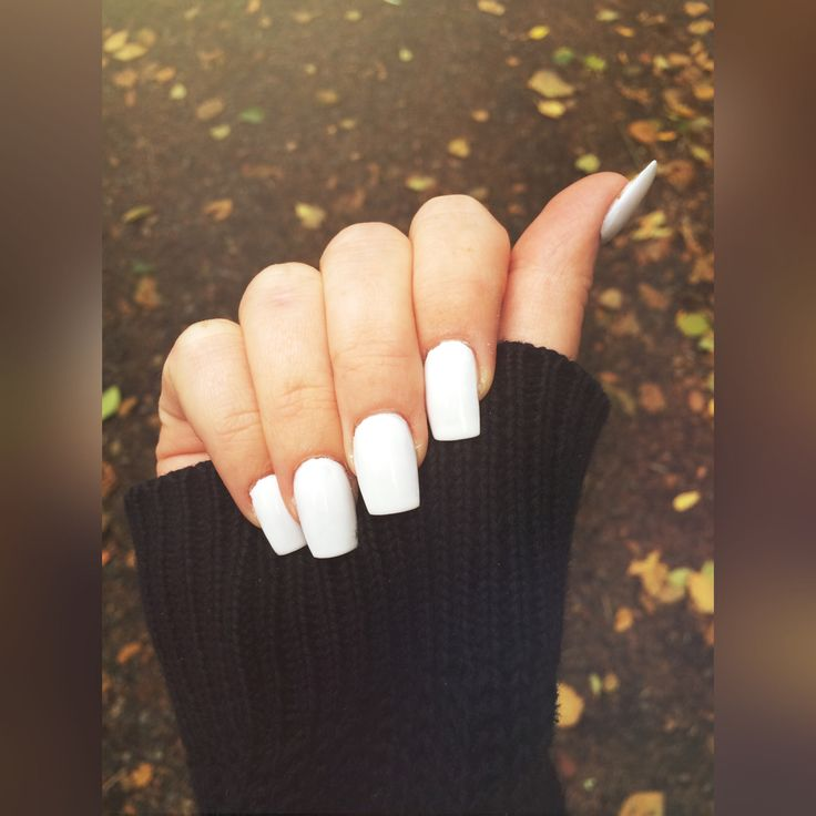 white nail design