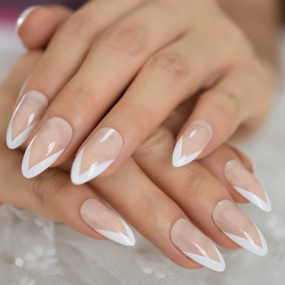 white nail design
