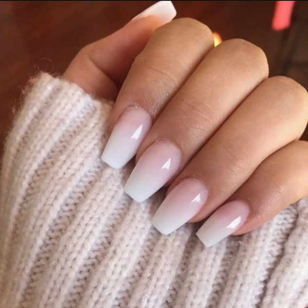 white nail design