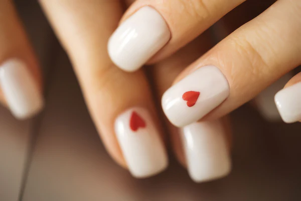 white nail design