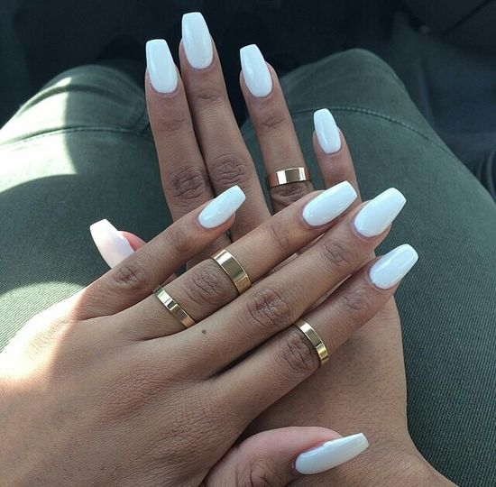 white nail design